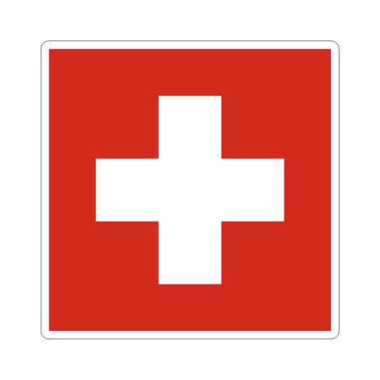 Flag of Switzerland 2-3 (Switzerland) STICKER Vinyl Kiss-Cut Decal