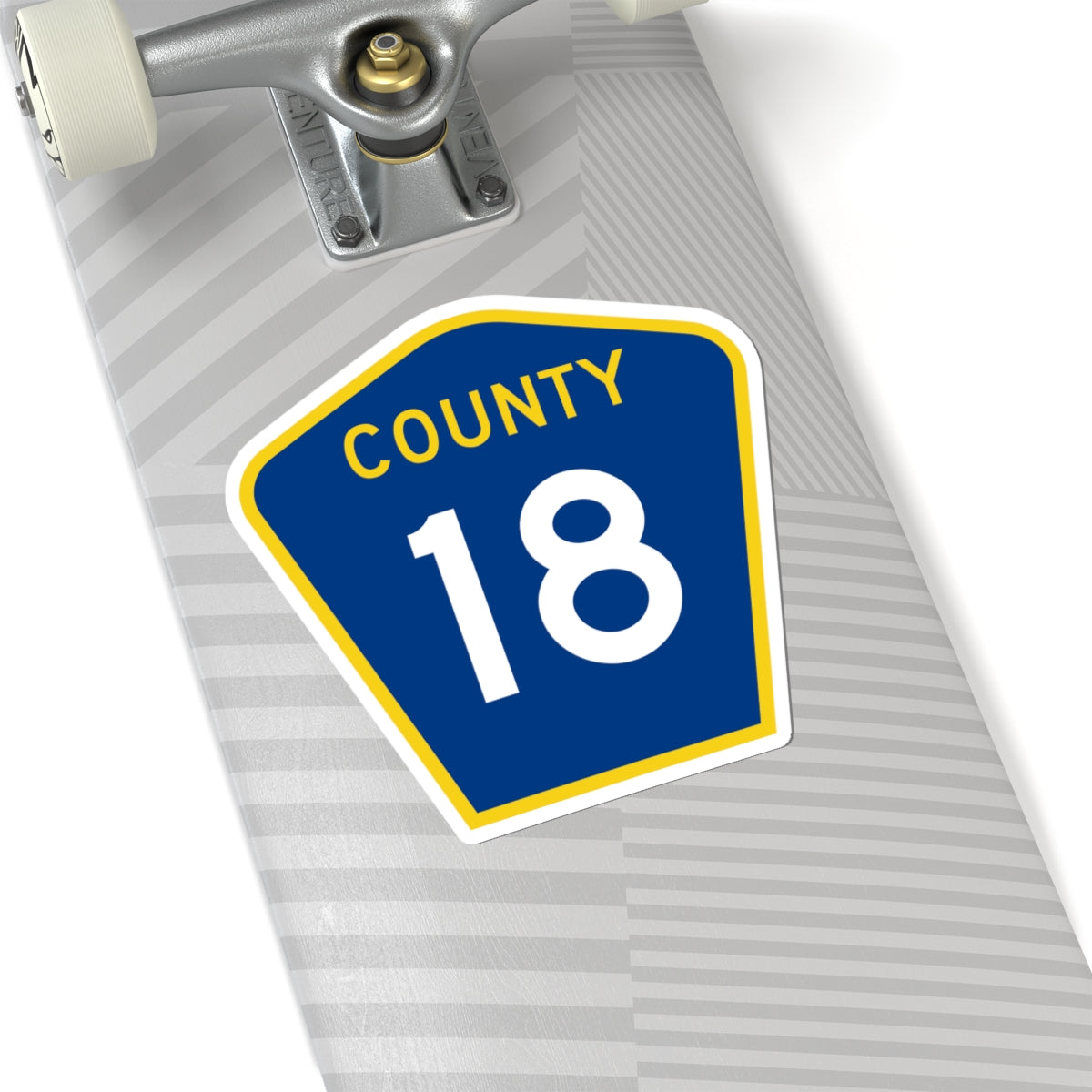 County 18 MN (Minnesota) (Road Sign) STICKER Vinyl Kiss-Cut Decal