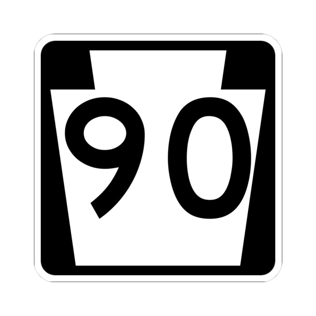 PA-90 (Pennsylvania) (Road Sign) STICKER Vinyl Kiss-Cut Decal