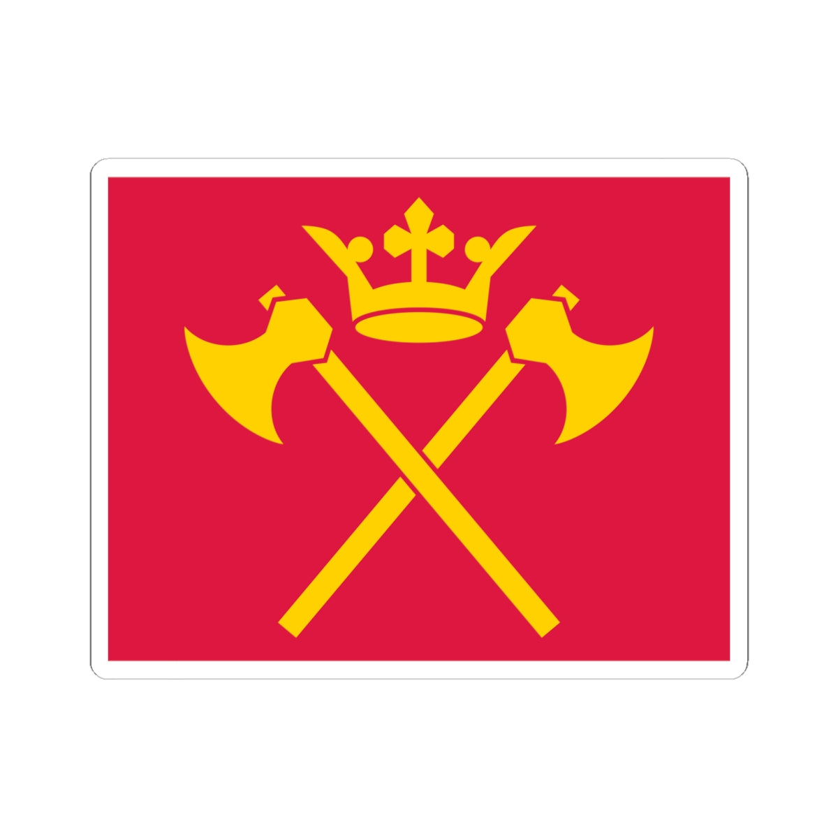 Flag of Hordaland (Norway) STICKER Vinyl Kiss-Cut Decal