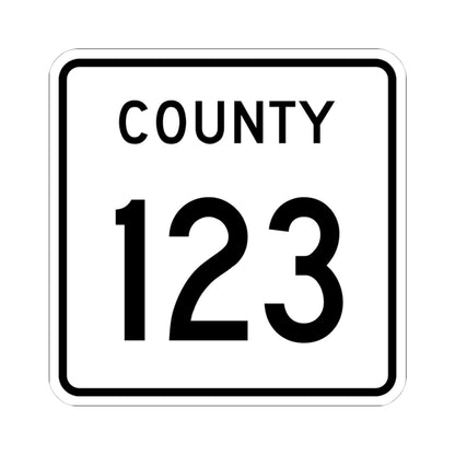 County 123 square (Minnesota) (Road Sign) STICKER Vinyl Kiss-Cut Decal