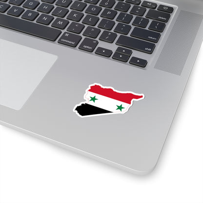 Flag-map of Syria Irredentist (Syria) STICKER Vinyl Kiss-Cut Decal