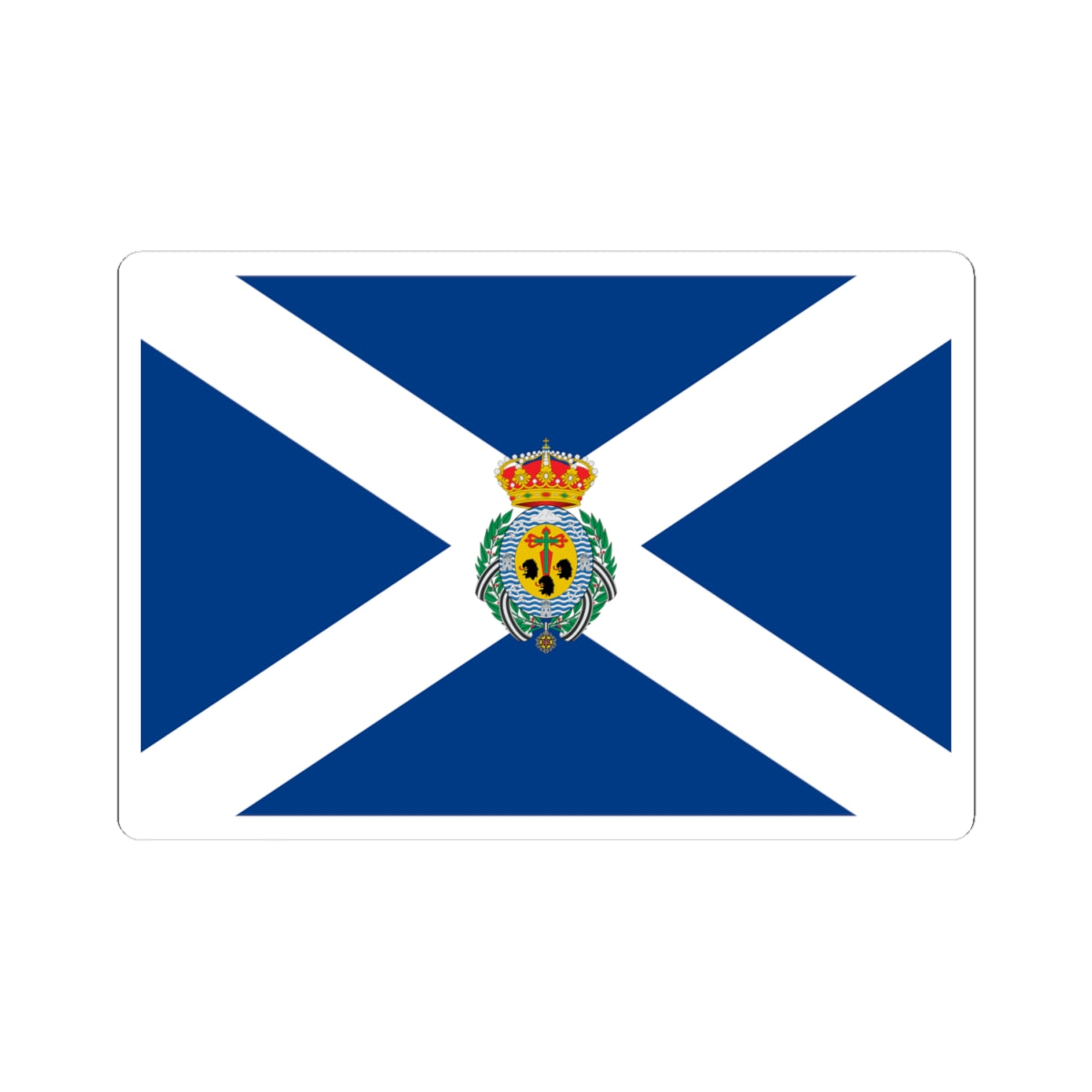 Flag Santa Cruz de Tenerife province (Spain) STICKER Vinyl Kiss-Cut Decal