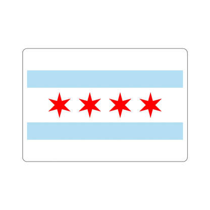 Flag of Chicago, Illinois - STICKER Vinyl Kiss-Cut Decal