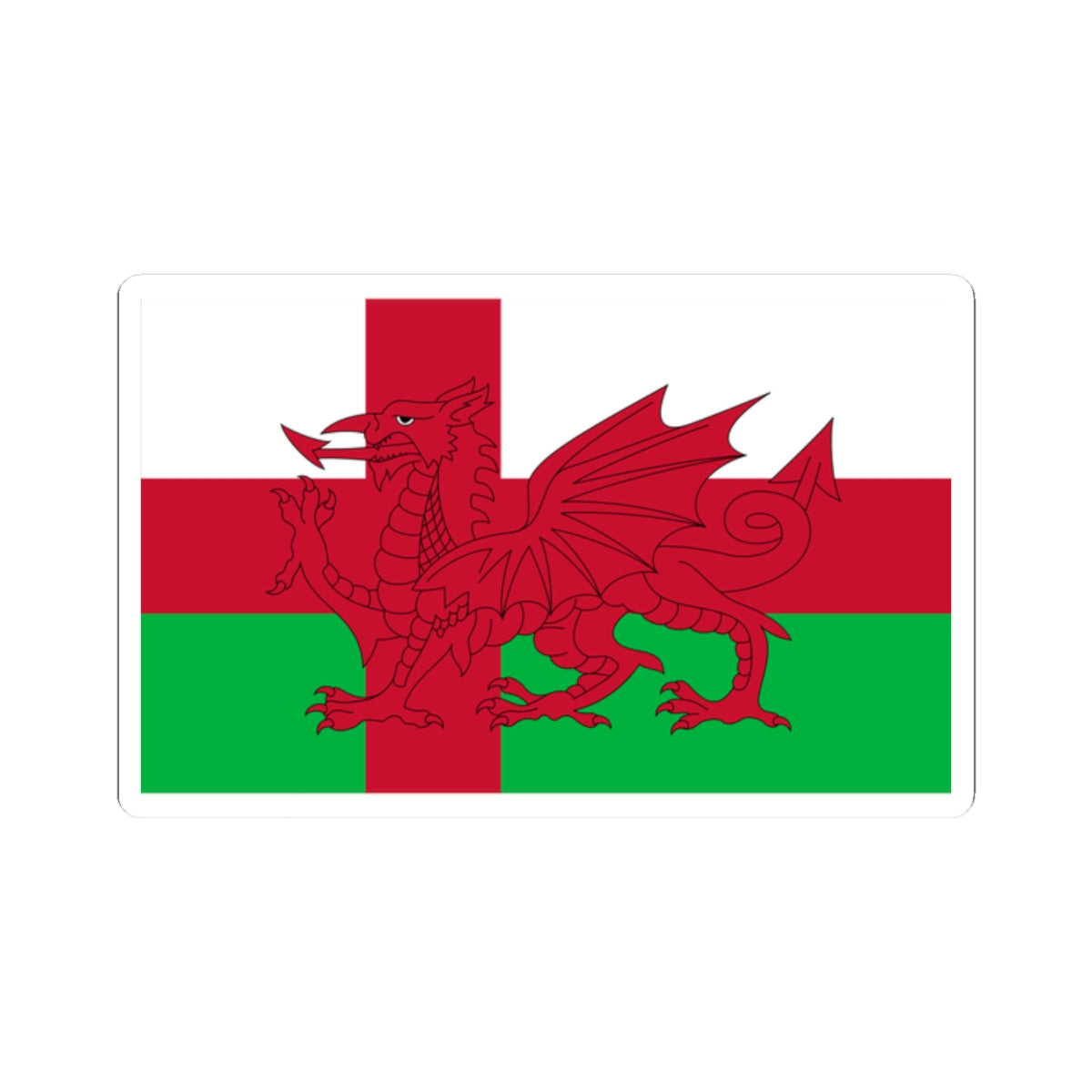 Wales Nordic flag proposal (United Kingdom) STICKER Vinyl Kiss-Cut Decal