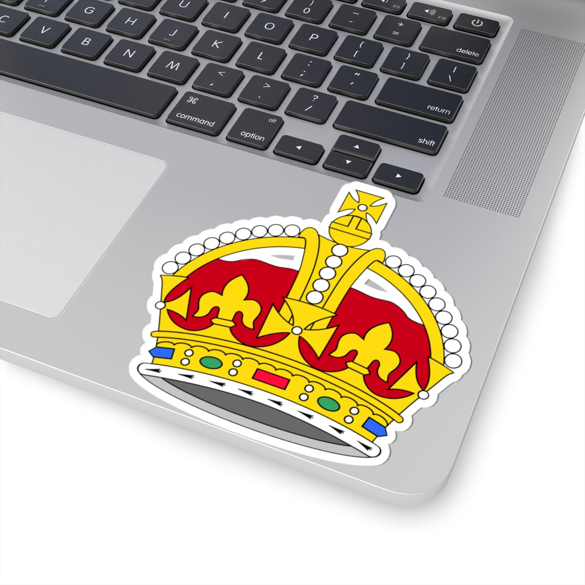 1901 pattern Tudor Crown plain 3D (United Kingdom) (Coat of Arms) STICKER Vinyl Kiss-Cut Decal