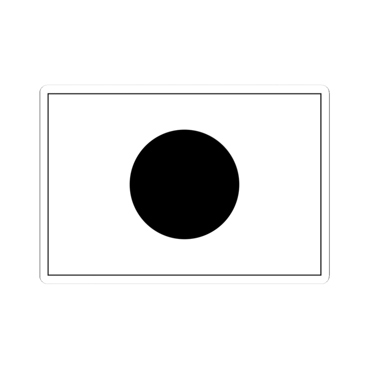Flag of Japan monocrome (Japan) STICKER Vinyl Kiss-Cut Decal