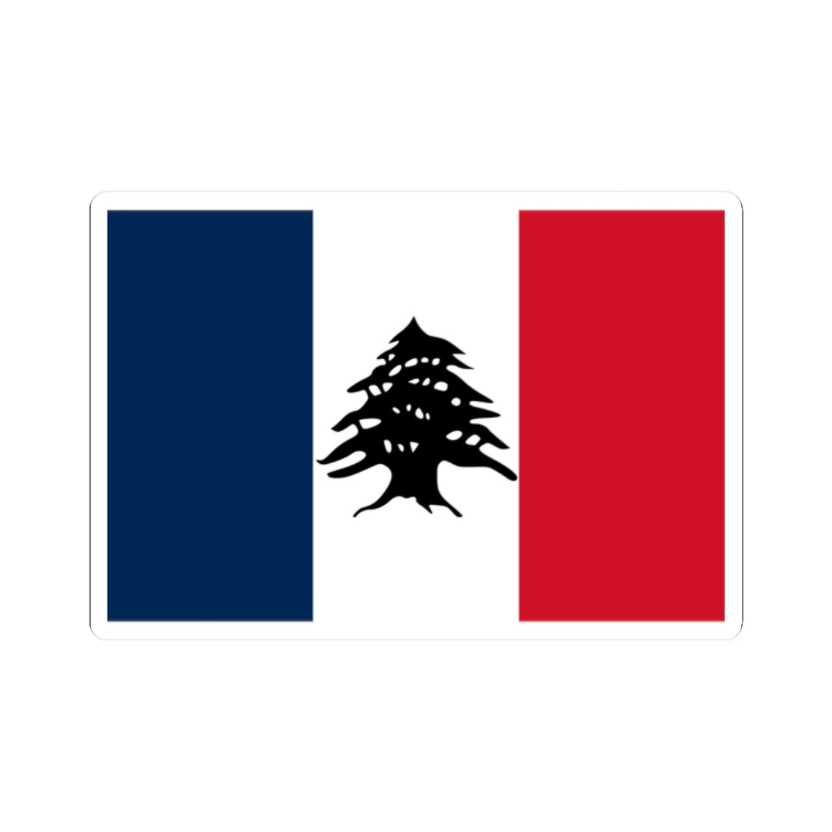 Flag of Lebanon during French Mandate 1920-1943 2 (Lebanon) STICKER Vinyl Kiss-Cut Decal