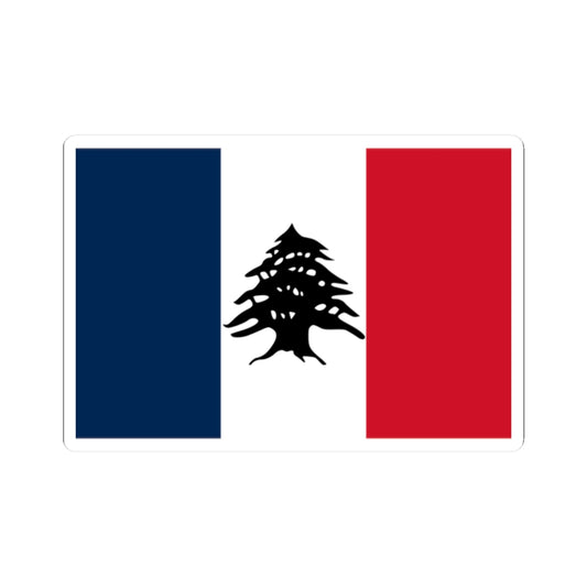 Flag of Lebanon during French Mandate 1920-1943 2 (Lebanon) STICKER Vinyl Kiss-Cut Decal
