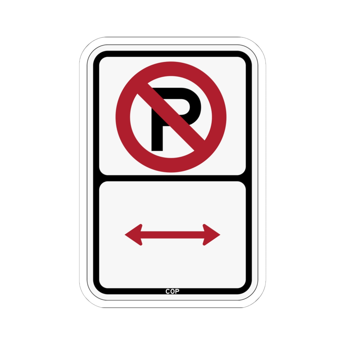 PBOT Road sign P1000D (Oregon) (Road Sign) STICKER Vinyl Kiss-Cut Decal