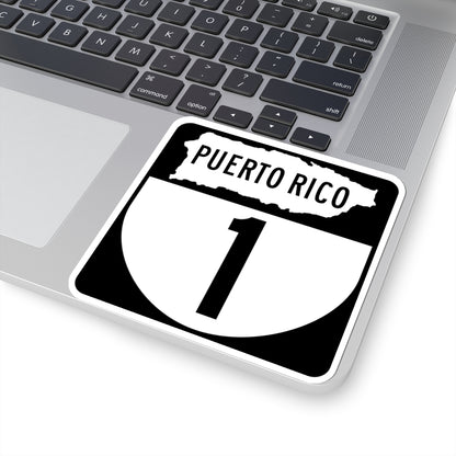 PR old 1 (Puerto Rico) (Road Sign) STICKER Vinyl Kiss-Cut Decal