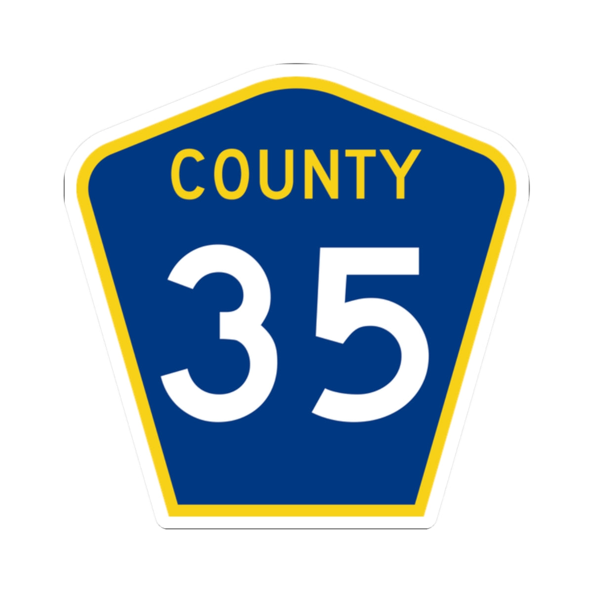 County 35 MN (Minnesota) (Road Sign) STICKER Vinyl Kiss-Cut Decal