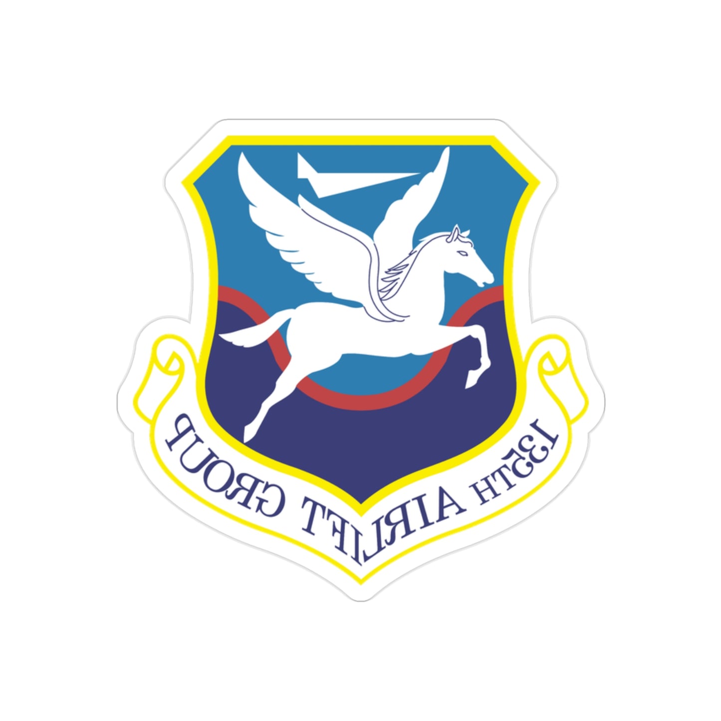 135th Airlift Group (U.S. Air Force) REVERSE PRINT Transparent STICKER