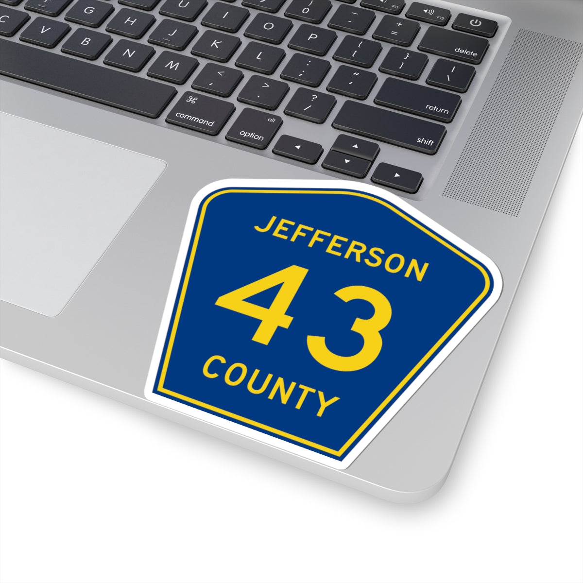 Jefferson County 43 (Ohio) (Road Sign) STICKER Vinyl Kiss-Cut Decal