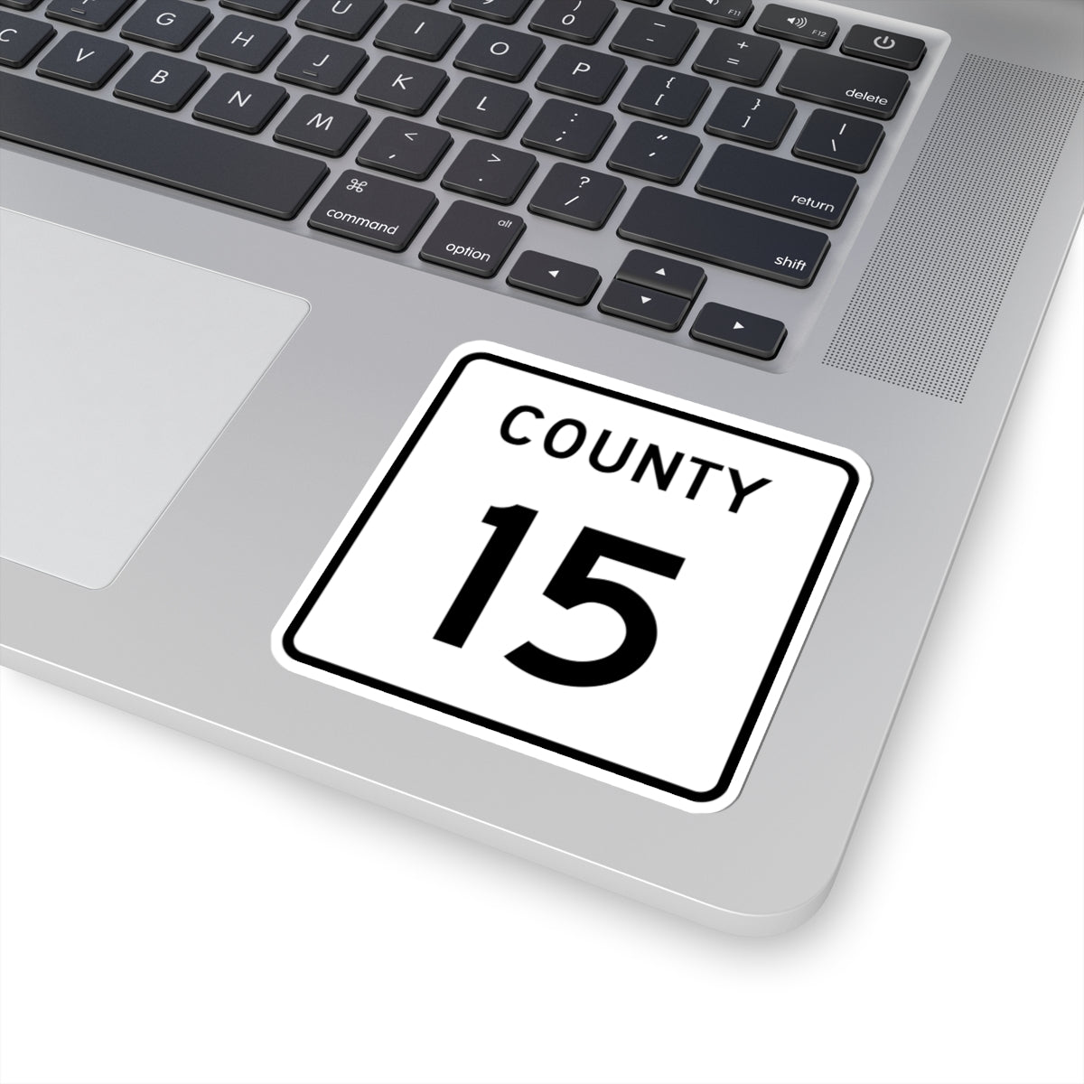 County 15 square (Minnesota) (Road Sign) STICKER Vinyl Kiss-Cut Decal