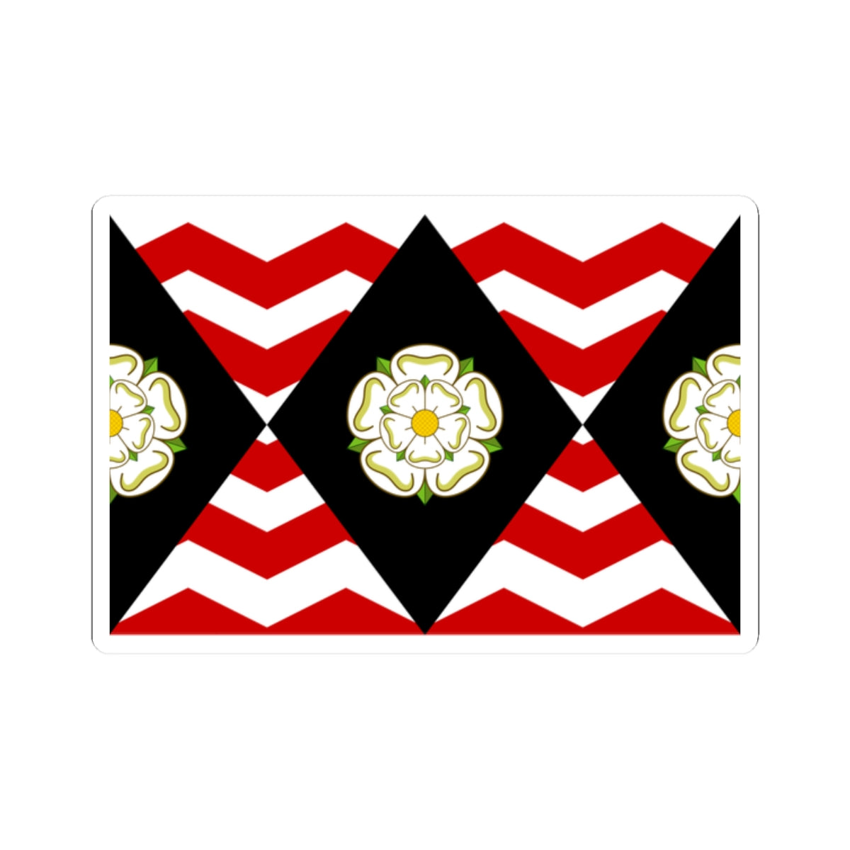 FlagOfSouthYorkshire (England) STICKER Vinyl Kiss-Cut Decal