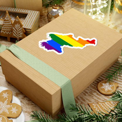 LGBT flag map of North Korea (Korea) STICKER Vinyl Kiss-Cut Decal
