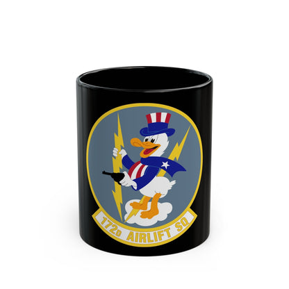 172d Airlift Squadron (U.S. Air Force) Black Coffee Mug-11oz-The Sticker Space