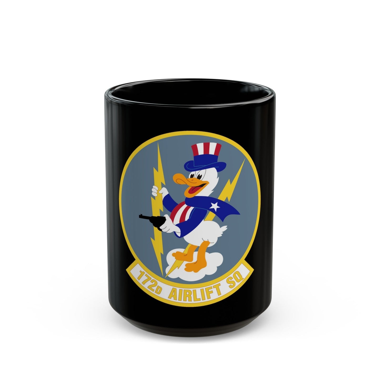 172d Airlift Squadron (U.S. Air Force) Black Coffee Mug-15oz-The Sticker Space