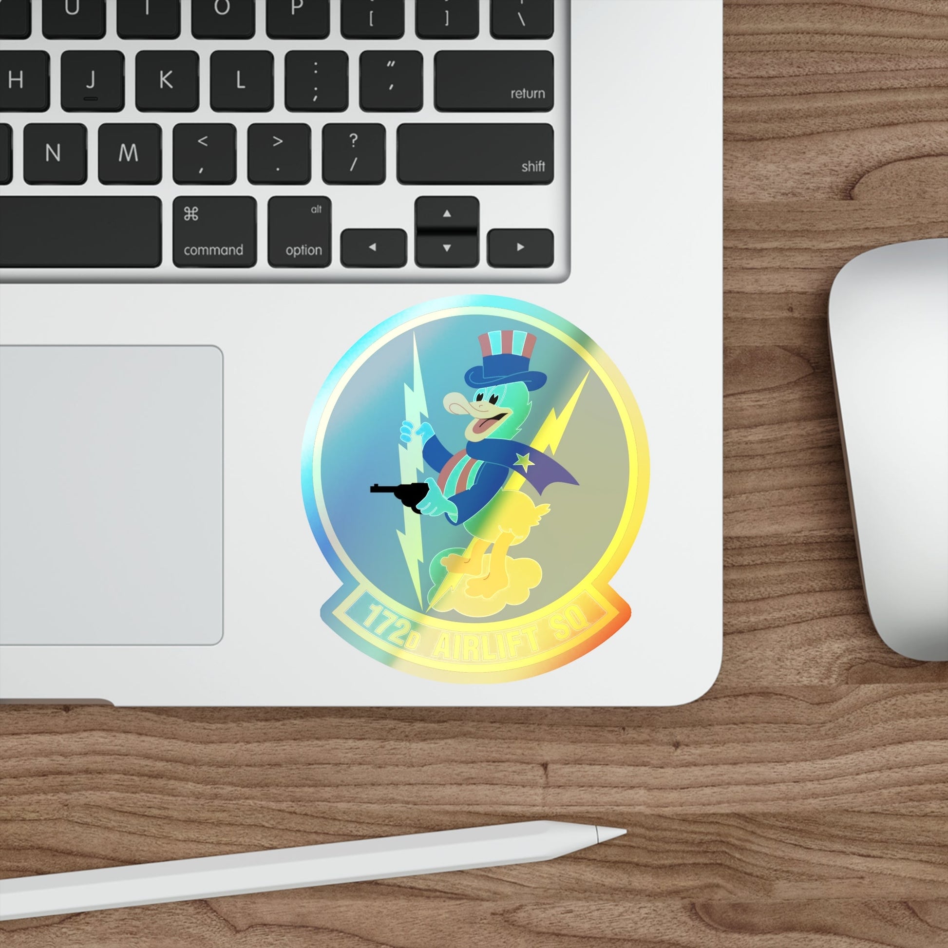 172d Airlift Squadron (U.S. Air Force) Holographic STICKER Die-Cut Vinyl Decal-The Sticker Space