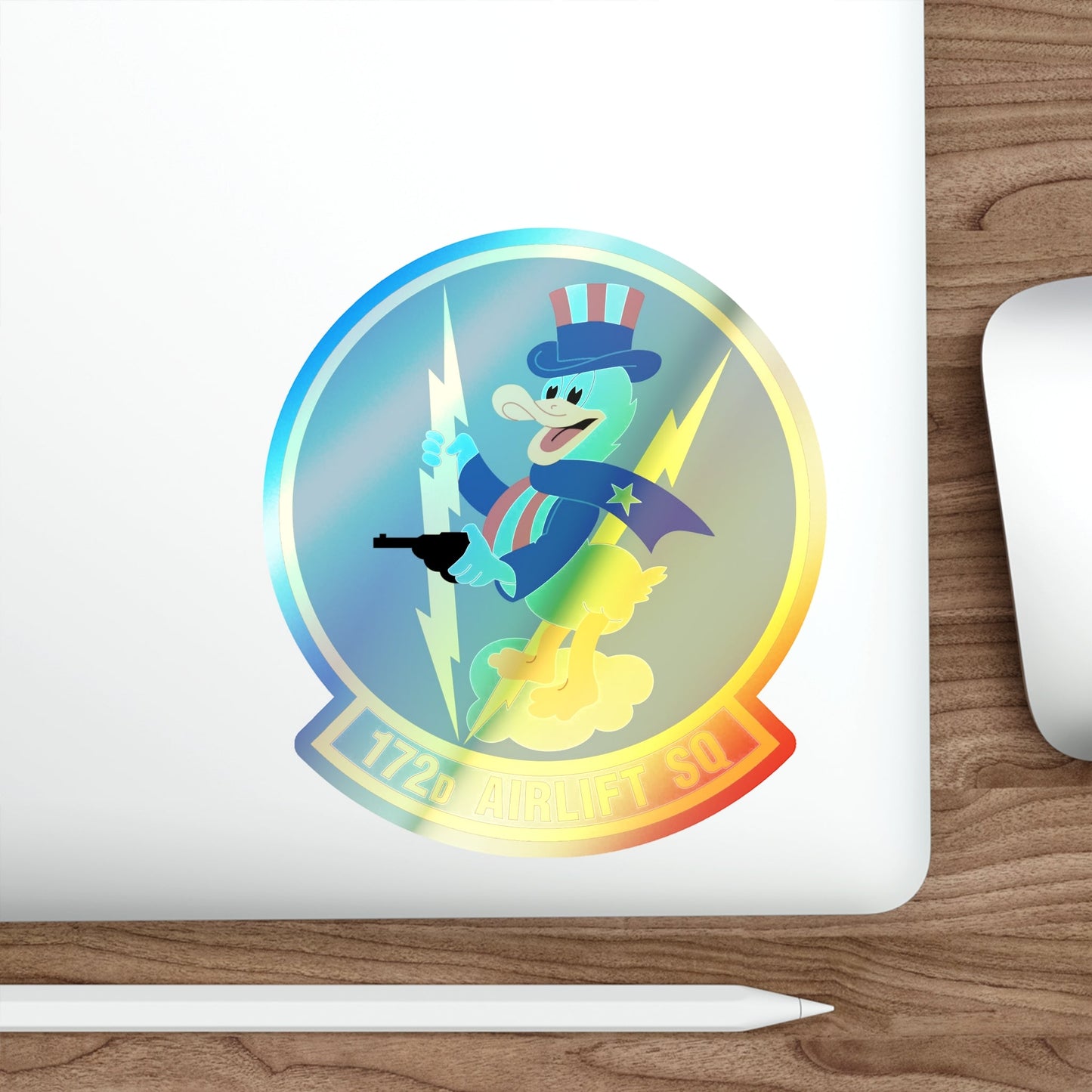 172d Airlift Squadron (U.S. Air Force) Holographic STICKER Die-Cut Vinyl Decal-The Sticker Space