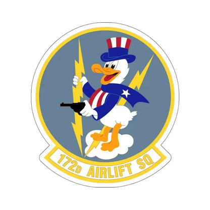 172d Airlift Squadron (U.S. Air Force) STICKER Vinyl Kiss-Cut Decal 4 Inch White - The Sticker Space