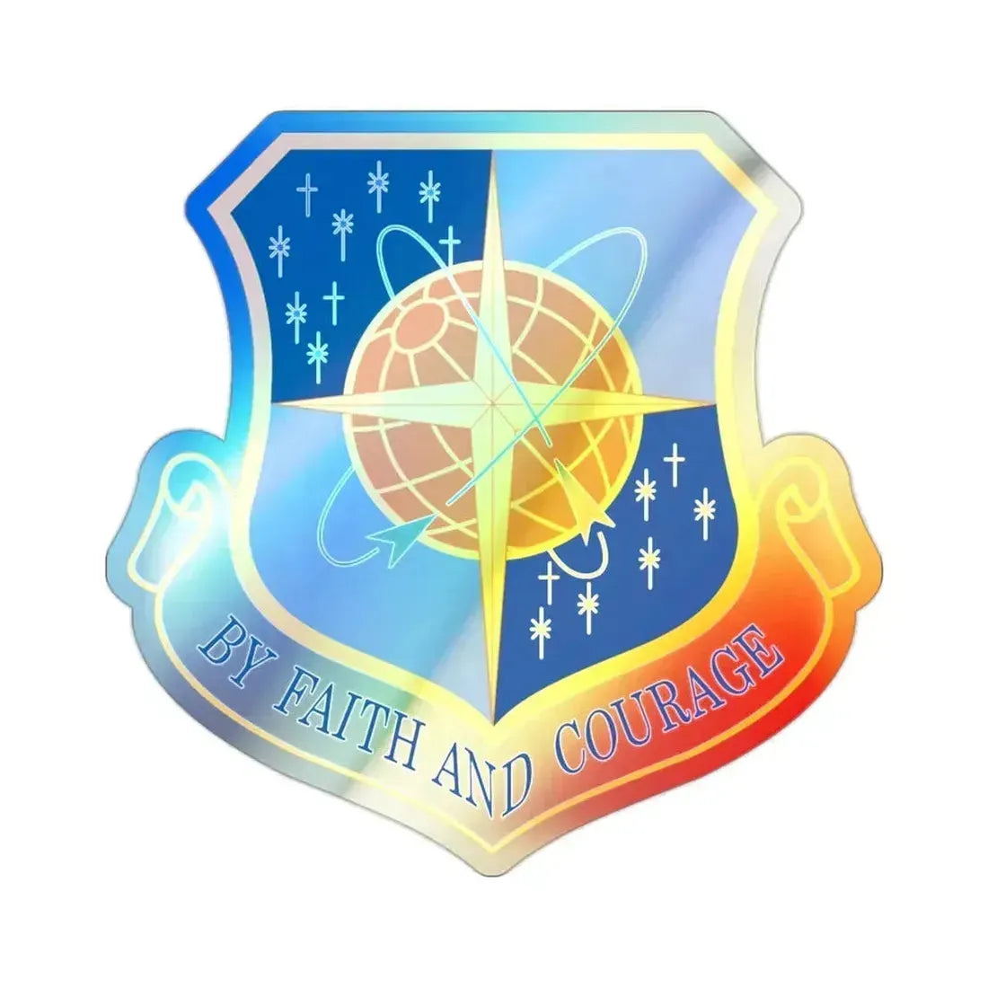 172d Airlift Wing (U.S. Air Force) Holographic STICKER Die-Cut Vinyl Decal 2 Inch Holographic - The Sticker Space
