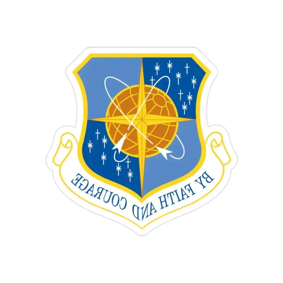 172d Airlift Wing (U.S. Air Force) REVERSE PRINT Transparent Die-Cut STICKER 2 Inch Die-Cut Transparent - The Sticker Space