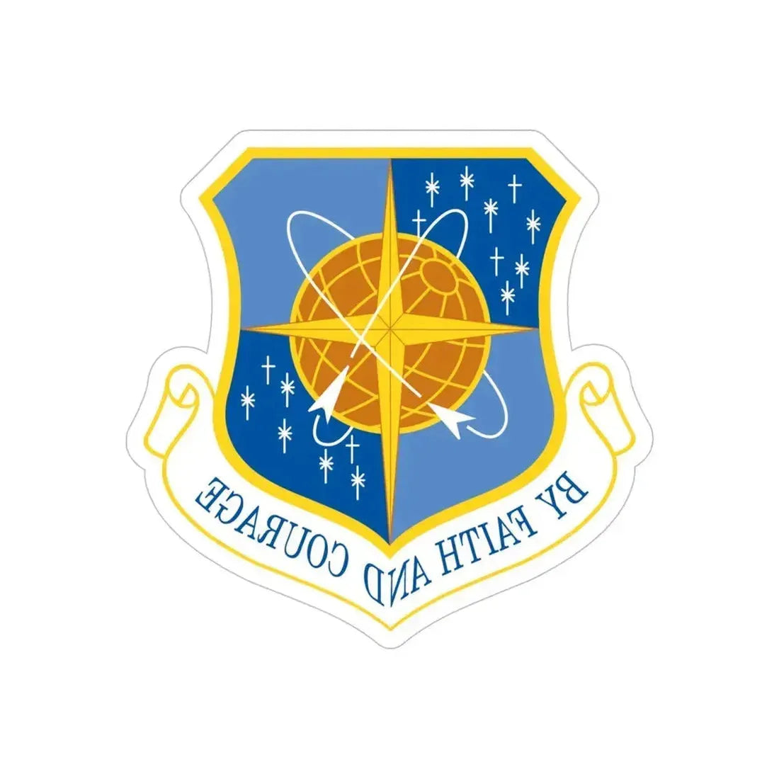 172d Airlift Wing (U.S. Air Force) REVERSE PRINT Transparent Die-Cut STICKER 5 Inch Die-Cut Transparent - The Sticker Space