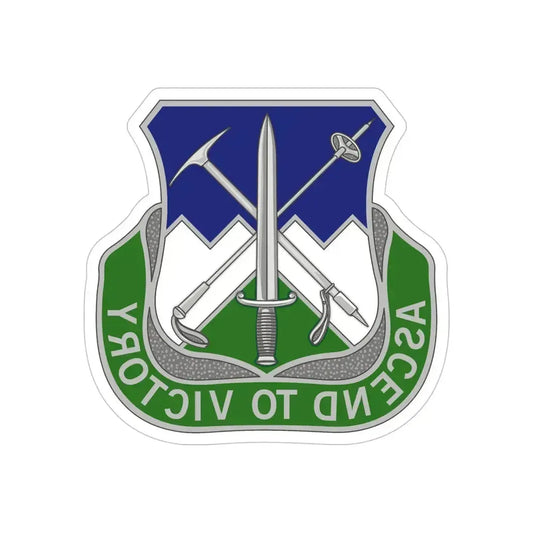 172nd Infantry Regiment (U.S. Army) REVERSE PRINT Transparent Die-Cut STICKER 6 Inch Die-Cut Transparent - The Sticker Space