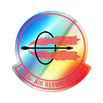 173 Air Refueling Squadron (U.S. Air Force) Holographic STICKER Die-Cut Vinyl Decal 4 Inch Holographic - The Sticker Space