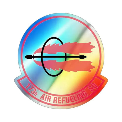 173 Air Refueling Squadron (U.S. Air Force) Holographic STICKER Die-Cut Vinyl Decal 5 Inch Holographic - The Sticker Space