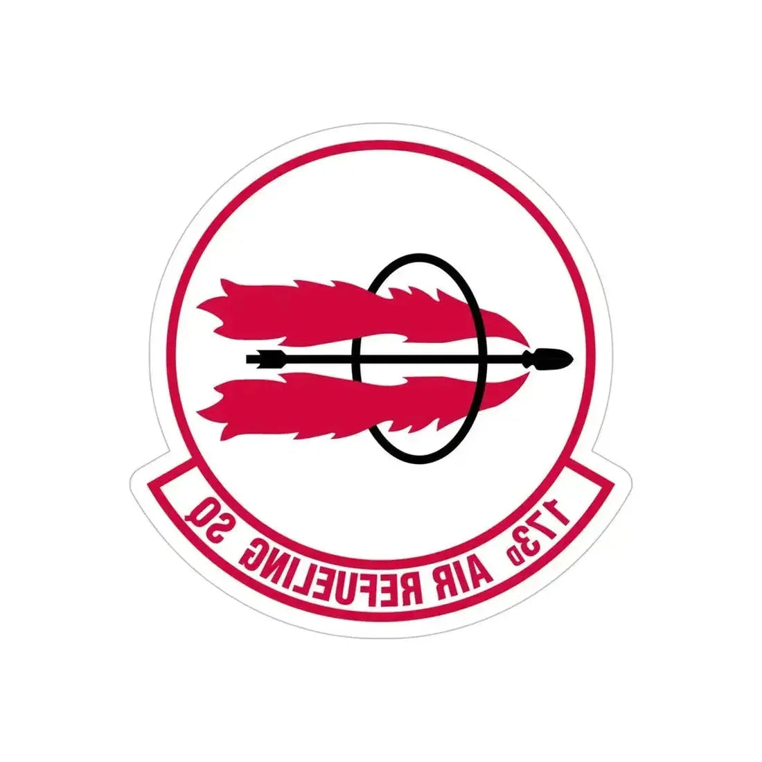 173 Air Refueling Squadron (U.S. Air Force) REVERSE PRINT Transparent Die-Cut STICKER 6 Inch Die-Cut Transparent - The Sticker Space
