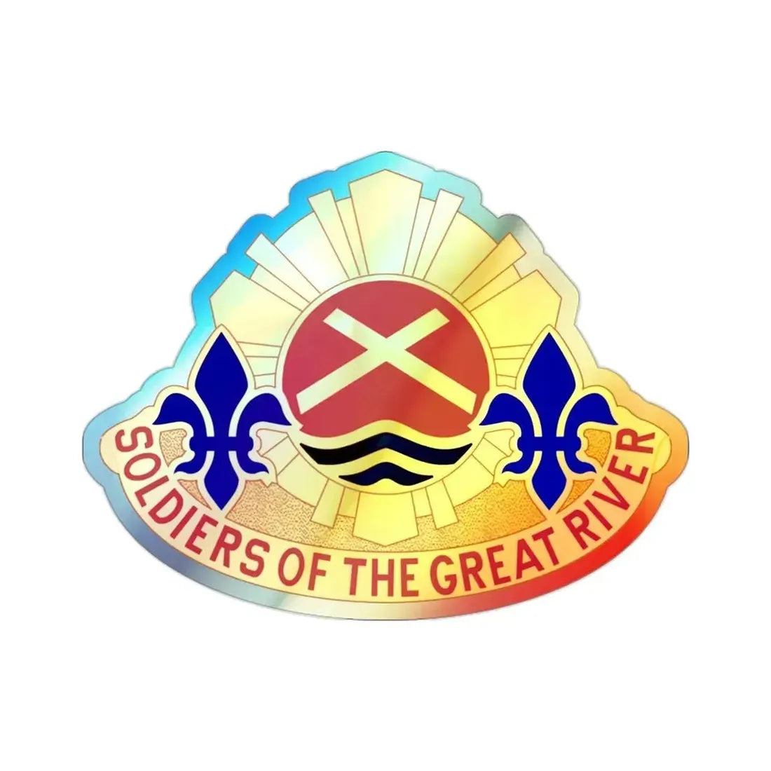 173 Engineer Battalion (U.S. Army) Holographic STICKER Die-Cut Vinyl Decal 2 Inch Holographic - The Sticker Space