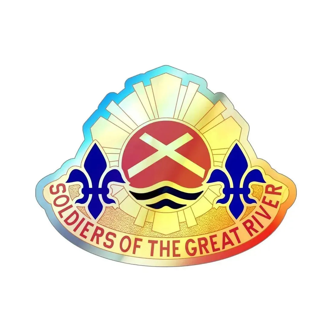 173 Engineer Battalion (U.S. Army) Holographic STICKER Die-Cut Vinyl Decal 6 Inch Holographic - The Sticker Space