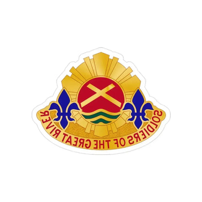 173 Engineer Battalion (U.S. Army) REVERSE PRINT Transparent Die-Cut STICKER 2 Inch Die-Cut Transparent - The Sticker Space