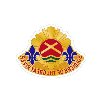 173 Engineer Battalion (U.S. Army) REVERSE PRINT Transparent Die-Cut STICKER 5 Inch Die-Cut Transparent - The Sticker Space