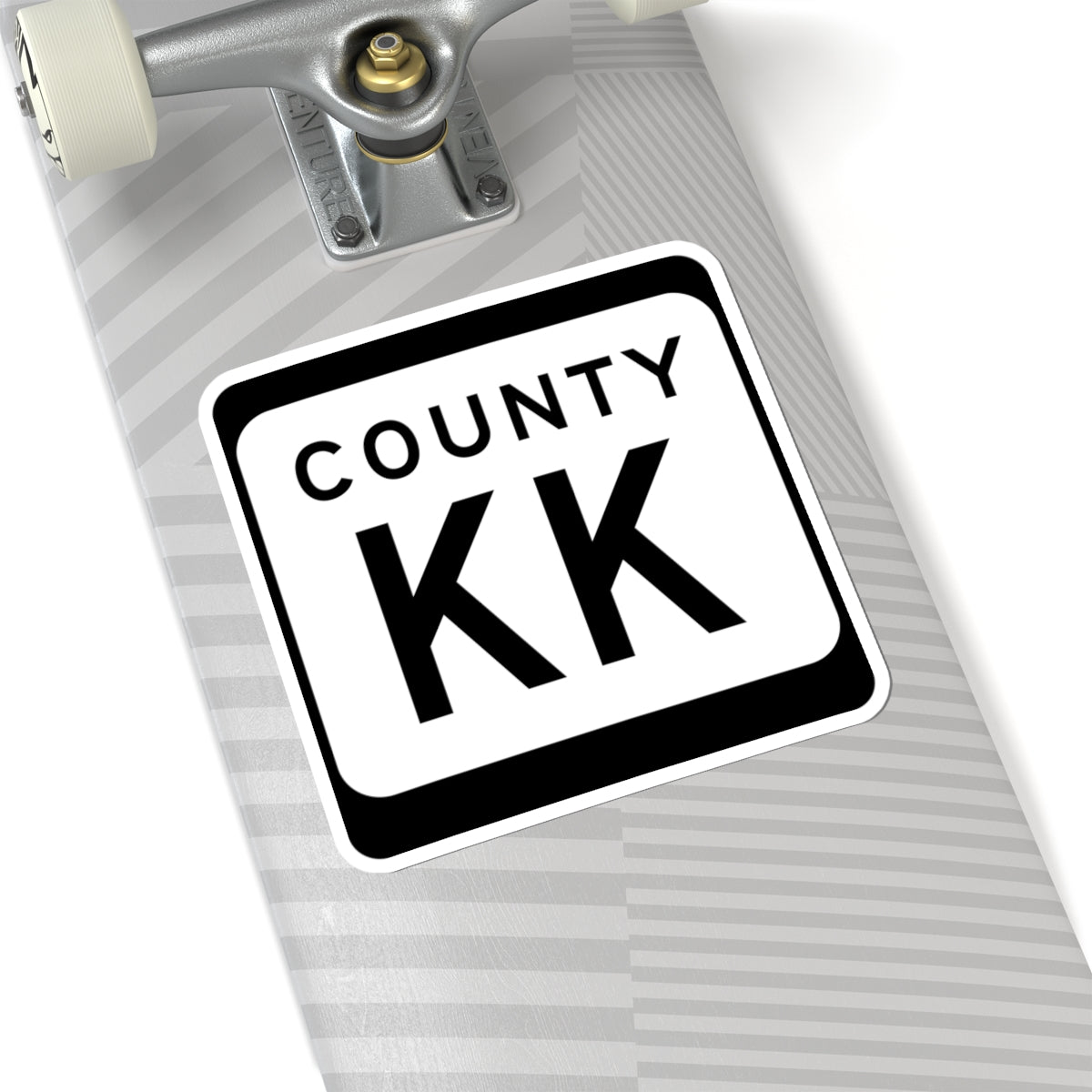 WIS County KK (Wisconsin) (Road Sign) STICKER Vinyl Kiss-Cut Decal