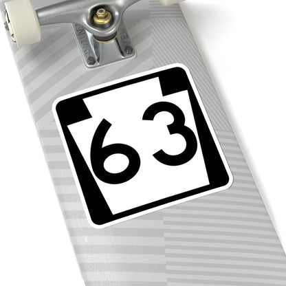 PA-63 (Pennsylvania) (Road Sign) STICKER Vinyl Kiss-Cut Decal