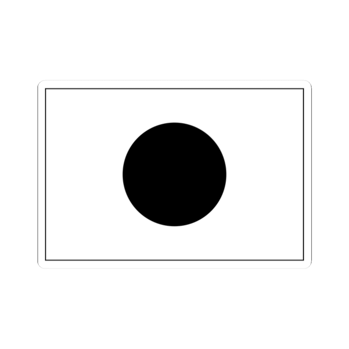 Flag of Japan monocrome (Japan) STICKER Vinyl Kiss-Cut Decal