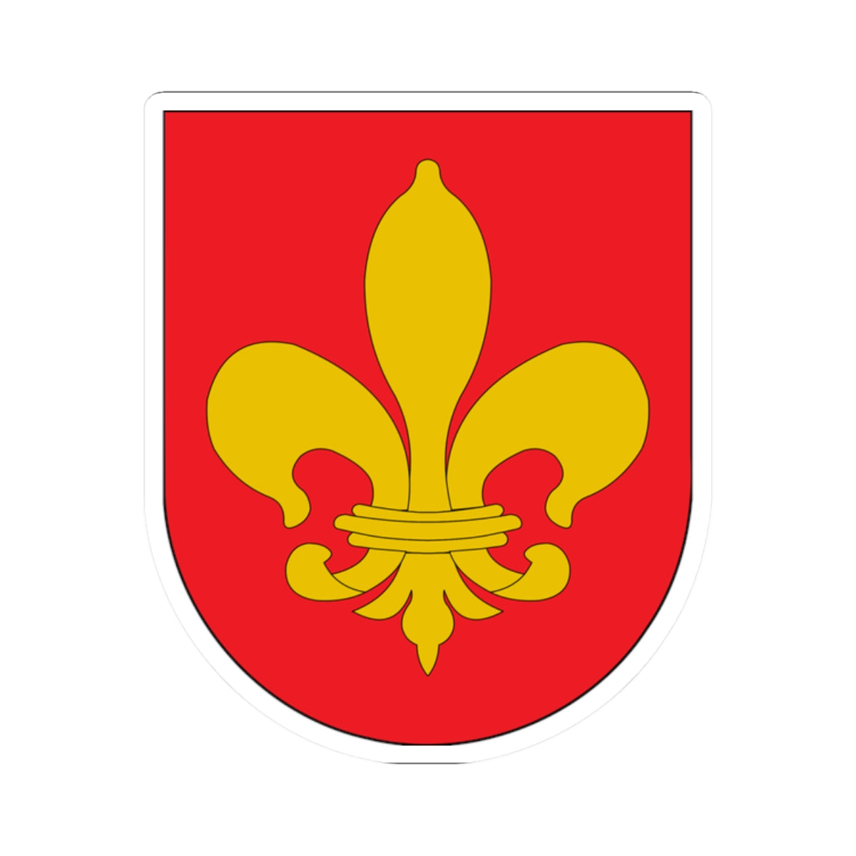 Antic escut municipal dEspluga de Serra (Spain) (Coat of Arms) STICKER Vinyl Kiss-Cut Decal