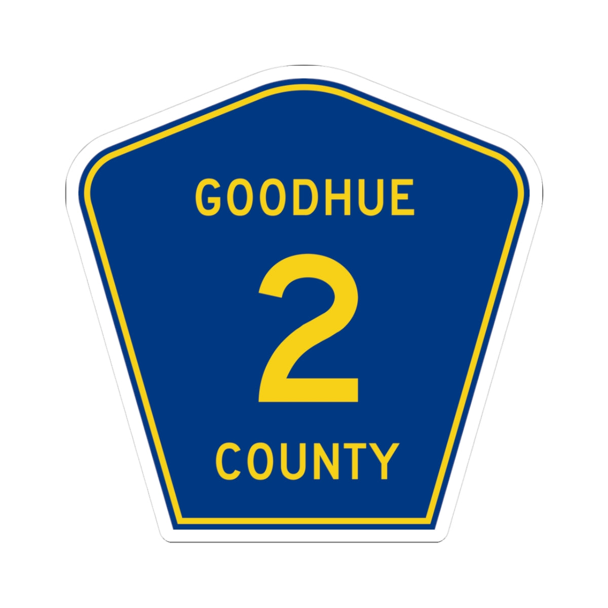 Goodhue County Route 2 (Minnesota) (Road Sign) STICKER Vinyl Kiss-Cut Decal