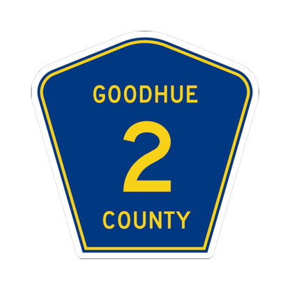 Goodhue County Route 2 (Minnesota) (Road Sign) STICKER Vinyl Kiss-Cut Decal