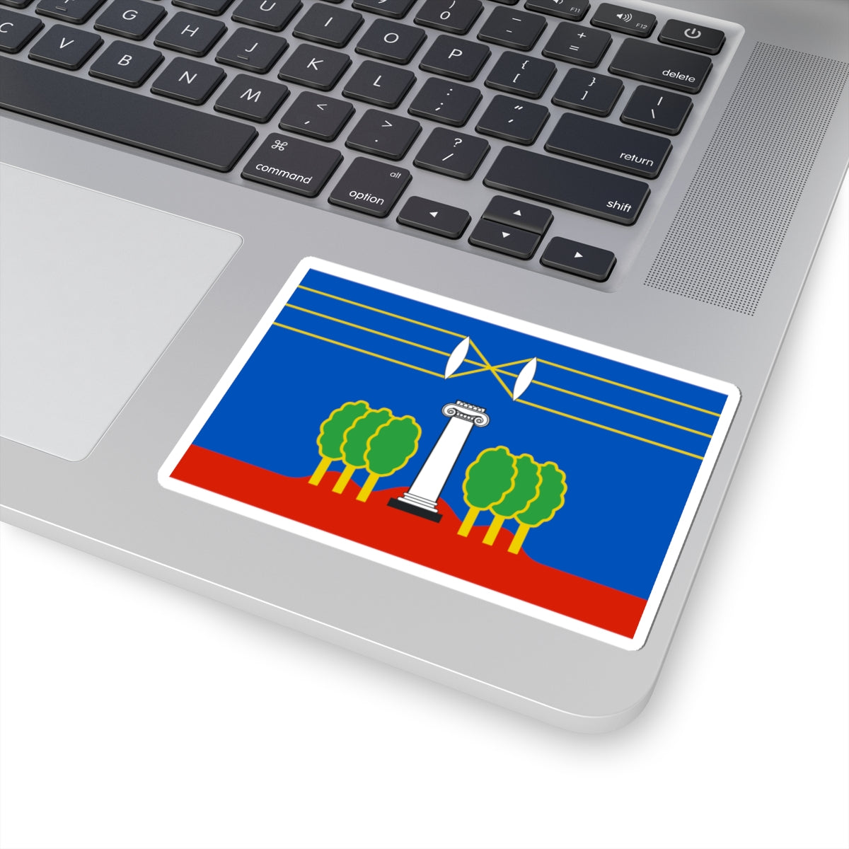 Flag of Krasnogorsky rayon Moscow oblast (Russia) STICKER Vinyl Kiss-Cut Decal
