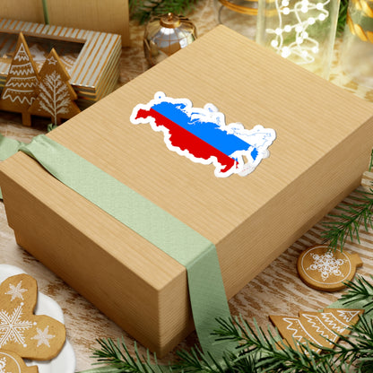 Flag map of Russia 1991-1993 (Russia) STICKER Vinyl Kiss-Cut Decal