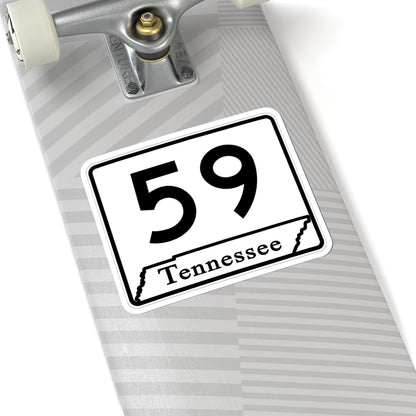 Tennessee 59 (Tennessee) (Road Sign) STICKER Vinyl Kiss-Cut Decal