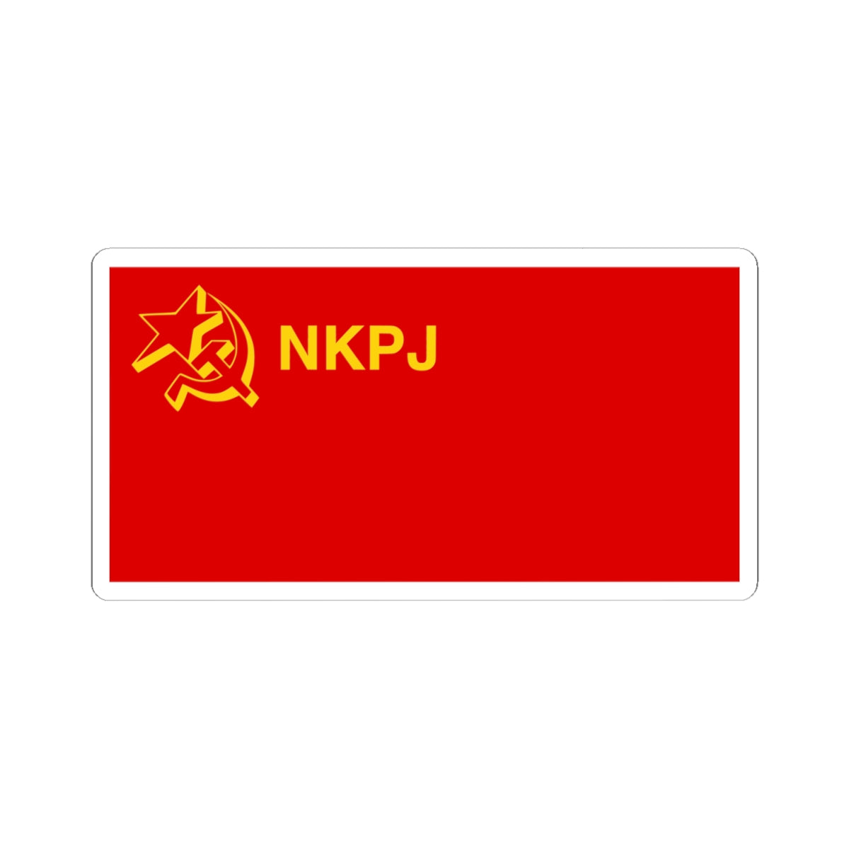 Flag of the New Communist Party of Yugoslavia 1995-2013 latin (Serbia) STICKER Vinyl Kiss-Cut Decal