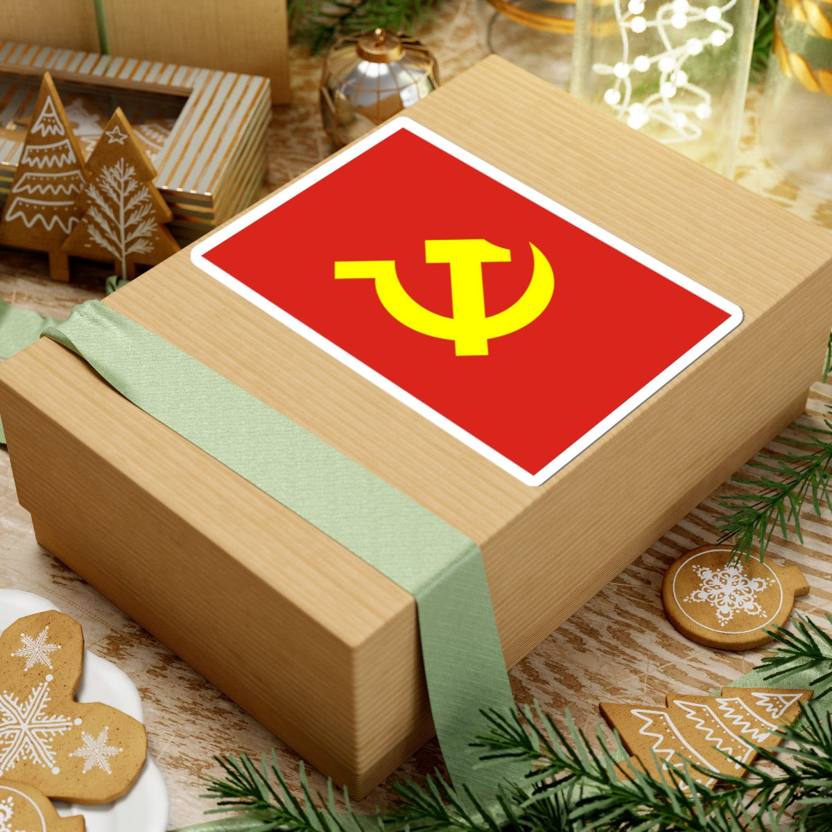 Flag of the Communist Party of Vietnam (Vietnam) STICKER Vinyl Kiss-Cut Decal