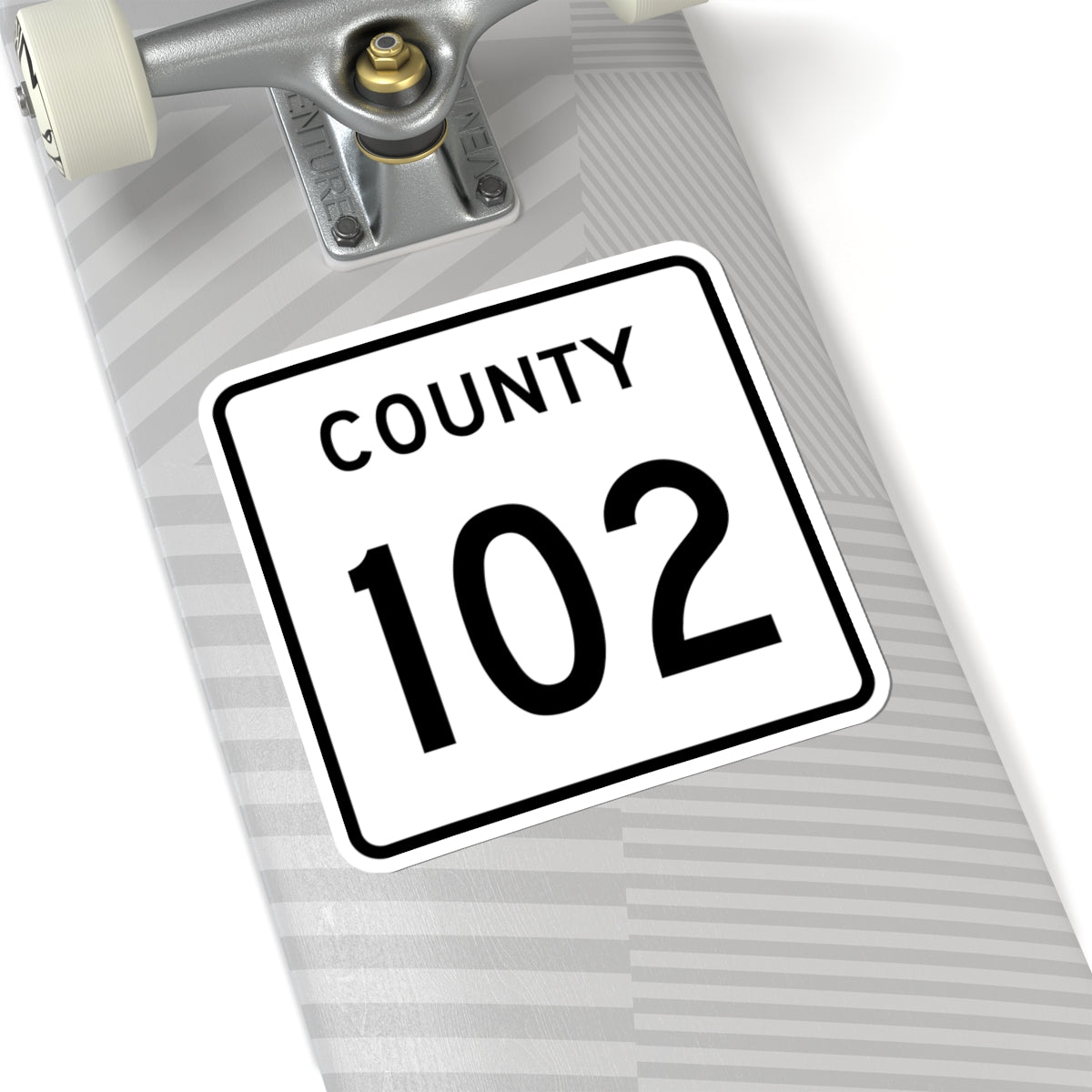County 102 square (Minnesota) (Road Sign) STICKER Vinyl Kiss-Cut Decal