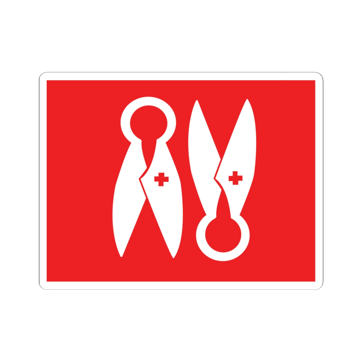 Flag of Boras (Sweden) STICKER Vinyl Kiss-Cut Decal